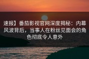速报】番茄影视官网深度揭秘：内幕风波背后，当事人在粉丝见面会的角色彻底令人意外
