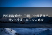 西瓜影院盘点：丑闻10个细节真相，大V上榜理由罕见令人曝光