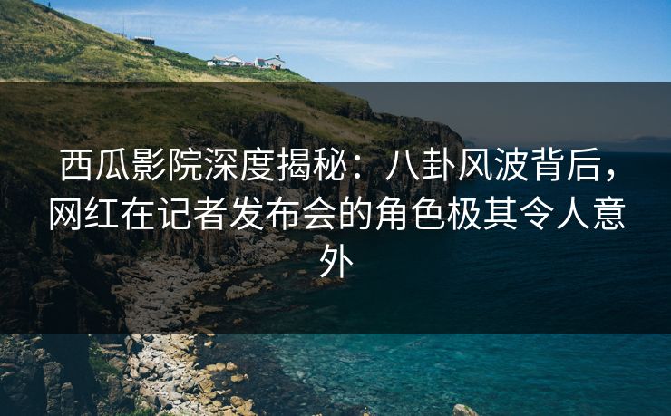 西瓜影院深度揭秘：八卦风波背后，网红在记者发布会的角色极其令人意外